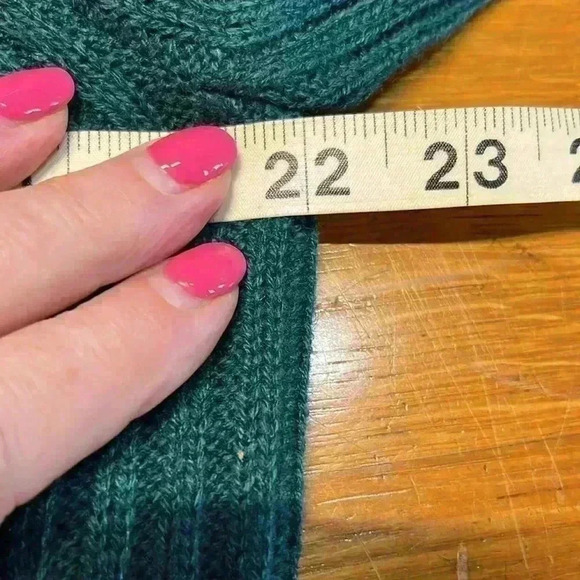 Made With Love Womens Cardigan Forest Green 2X V-Neck Zip Ribbed Wide Cuffs NWT - Picture 11 of 13